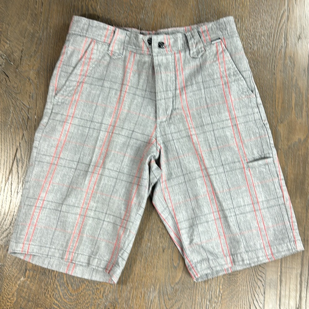 INSIGHT™️ 'FIFTYONE' Vintage Men's Size 30W Gray Plaid Flat Front Bermuda Shorts